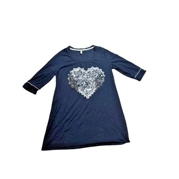 Soma Women’s Size Large Nightgown Heart Lace Lightweight Nightshirt Pajamas - Picture 1 of 6